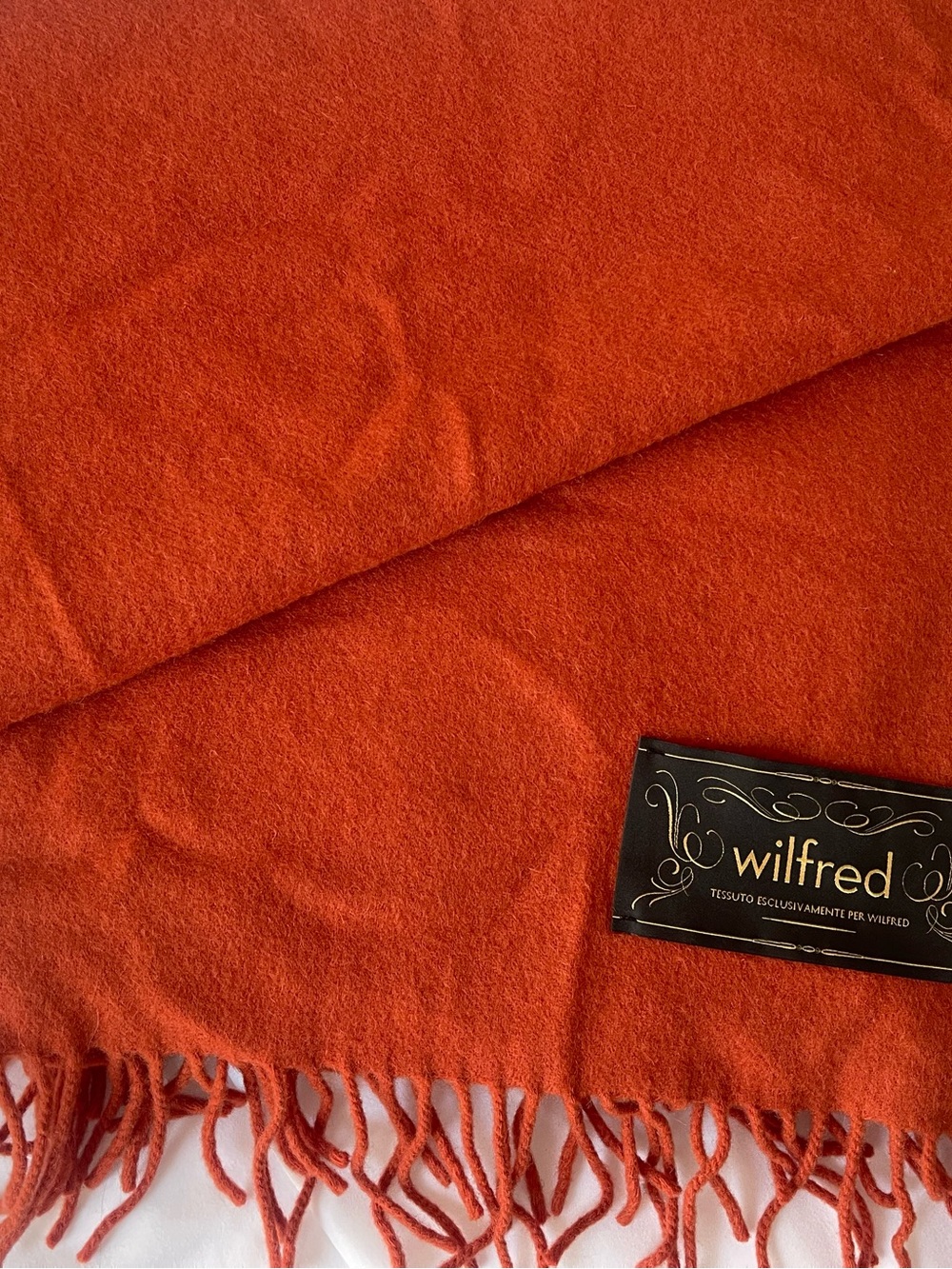 Wilfred Vibrant Orange Fringe Wrap